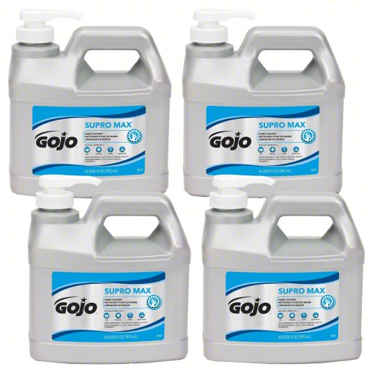 GOJO Hand Cleaner: Liquid, Pump Bottle 4PK, 0.5 gal, Citrus or Floral, Biodegradable/Paraben Free