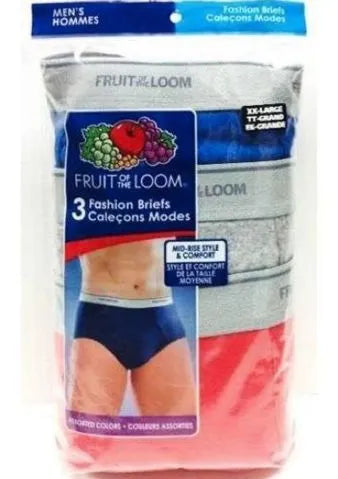 24 Wholesale Men's Fruit Of The Loom 3 Pack Briefs