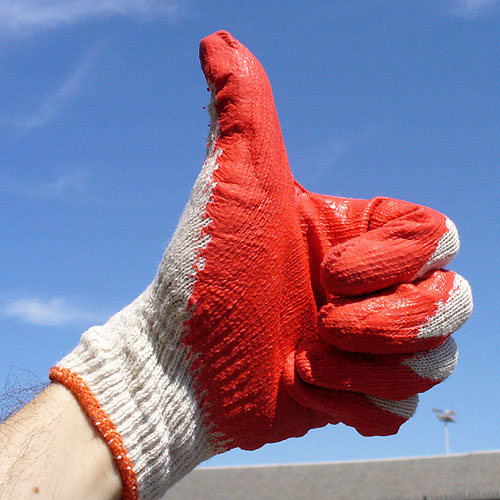 Wholesale Working Gloves - Red Latex Coated Work Gloves - 15 or 300 Pairs