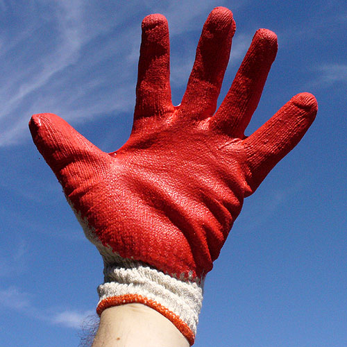 Wholesale Working Gloves - Red Latex Coated Work Gloves - 15 or 300 Pairs
