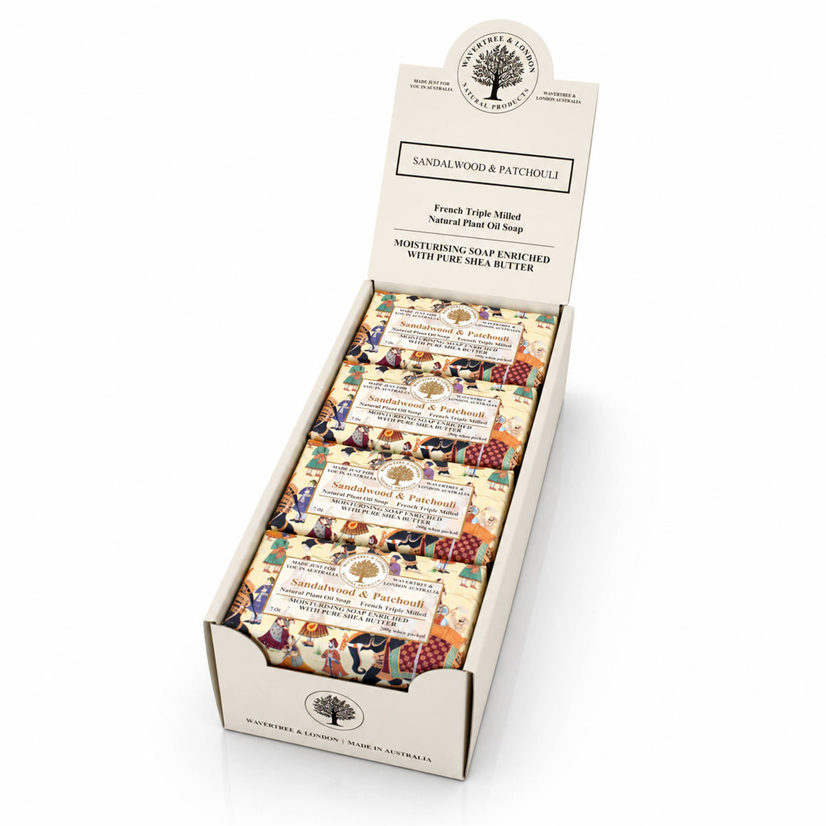 Jabones de lujo de sándalo y pachulí de Wavertree & London “8‑unit pack”